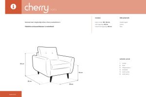 Cherry fotel(1-6-ig) szivacsos,hullámrugós karos